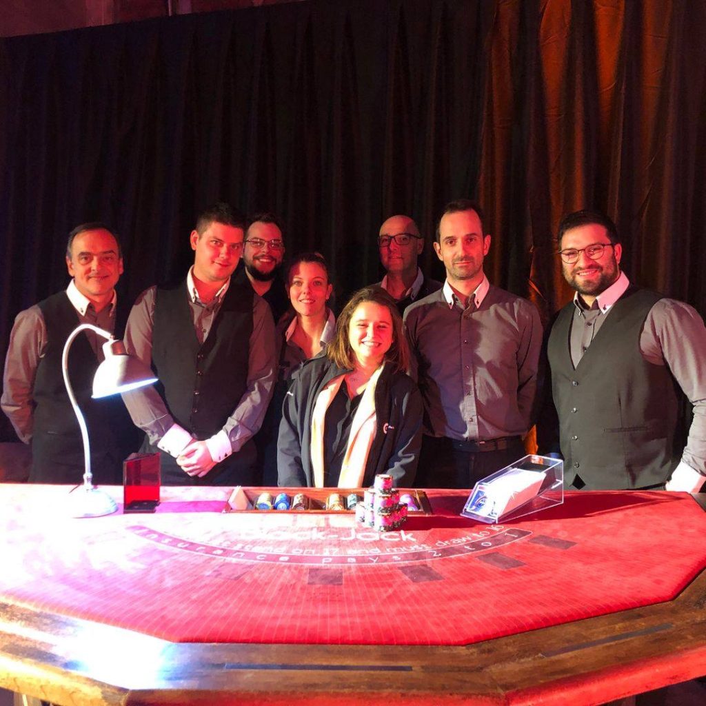 équipe animateurs AA casino en soirée casino